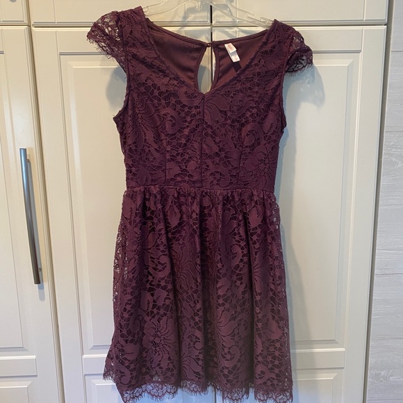 Xhilaration Dresses & Skirts - Purple Floral Lace Dress